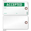 Accepted Inspection Tag With Fiber Patch