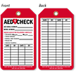 2 Sided AED Check Inspection Tags