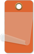 1¾” x 3¼” Orange Self Laminating Tags