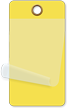 2¼” x 4¼” Yellow Self Laminating Tags