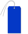 Blank Tear Proof Blue Plastic Tag With Wire