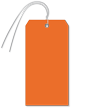 Blank Tear Proof Orange Plastic Tag With Wire