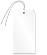 Blank Tear Proof White Plastic Tag With Wire