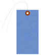 Blue Tyvek Shipping Tag With Wire And Metal Eyelet