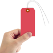 Red Cardstock Tags (with wires)