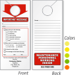 Custom Maintenance Personnel Working Inside 2 Sided Door Hanger