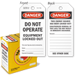 Danger Do Not Operate Equipment Locked Out Tag-in-a-Box