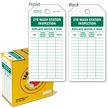 Eye Wash Station Inspection Tag in a Box with Fiber Patch