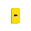 Embossed Aluminum Pole Marker Character, Black on Yellow, " "  For Horizontal Mounting Holder