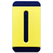 Horizontal Mounting Plastic Engraved Pole Marker Character, Black on Yellow, "I"