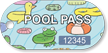 Pool Pass Life Ring, Flip Flops Tag