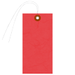 Red Tyvek Shipping Tag With Wire And Metal Eyelet