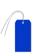 Tear Proof Blue Blank Plastic Tag With Wire