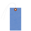 Blue Tyvek Shipping Blank Tag With Wire And Metal Eyelet