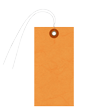 Orange Tyvek Shipping Blank Tag With Wire And Eyelet