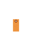 Tyvek Shipping Orange Tag With Metal Eyelet