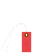 Tyvek Shipping Red Tag With Wire And Metal Eyelet