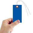 Blue Tyvek Shipping Tags (with pre attached wires)