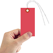 Red Tyvek Shipping Tags (with pre attached wires)