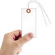 White Tyvek Shipping Tags (with pre attached wires)