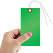 Green Tyvek Shipping Tags (with pre attached wires)