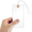 White Tyvek Shipping Tags (with pre attached wires)