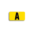 Embossed Aluminum Pole Marker Character, Black on Yellow, "A" For Vertical Mounting Holder