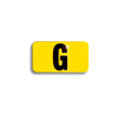 Embossed Aluminum Pole Marker Character, Black on Yellow, "G" For Vertical Mounting Holder