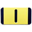 Vertical Mounting Plastic Engraved Pole Marker Character, Black on Yellow, "I"