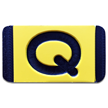 Vertical Mounting Plastic Engraved Pole Marker Character, Black on Yellow, "Q"