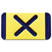 Vertical Mounting Plastic Engraved Pole Marker Character, Black on Yellow, "X"