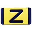 Vertical Mounting Plastic Engraved Pole Marker Character, Black on Yellow, "Z"
