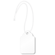 White Blank Merchandise Tag With Strings
