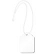 White Merchandise Tag With Strings