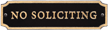 No Soliciting Cut Corners Decorative Door Plaque