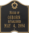 Pennsylvania Dutch Wedding Standard Wall Address Plaque