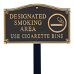 Designated Smoking Area Statement Lawn Plaque