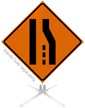 Merge Left Symbol Roll Up Sign