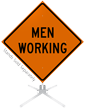 Men Working Roll Up Sign