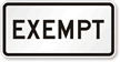 Exempt Road Weight Limit Sign