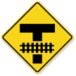 Highway Light Rail Transit Grade Crossing (Symbol) Sign