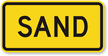 Sand   Road Warning Sign