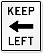 Keep Left MUTCD Sign Symbol