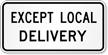 Except Local Delivery