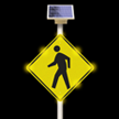 MUTCD Compliant LED Solar Pedestrian Crossing Sign Kit