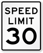 Speed Limit 30 For Road Traffic Sign