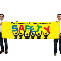 Teamwork Improves Safety Banner