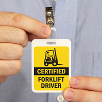 Reusable ID Name Badge With Bulldog Clip