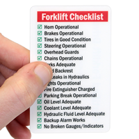 Self Laminating 2-Sided Forklift Certification Wallet Card