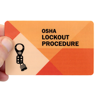 Heavy-Duty LaminatedOSHA Lockout Procedure Single Safety Wallet Card 